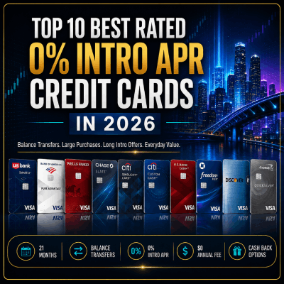 10 Best Rated 0% Intro APR Credit Cards in 2026